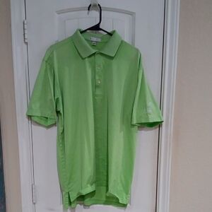 Peter Millar Iconic 3 Button Golf Polo w Tacking Twill Embroidered PM Crest